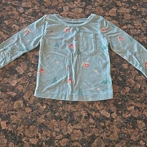 Kyte BABY Toddler Long Sleeve Crew Neck Tee In Alpine Village